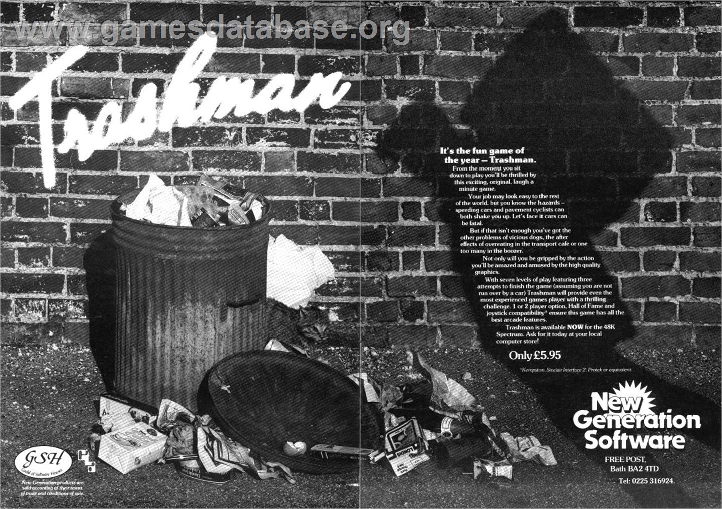 Trashman - Sinclair ZX Spectrum - Artwork - Advert