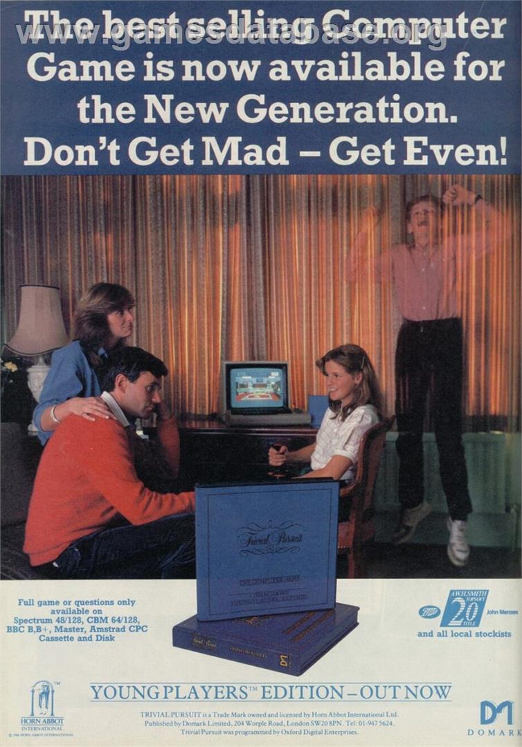 Trivial Pursuit - Young Players Edition - Amstrad CPC - Artwork - Advert