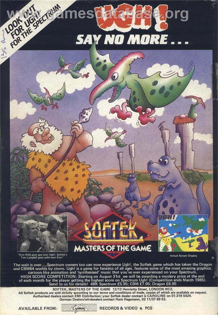 Ugh! - Dragon 32-64 - Artwork - Advert
