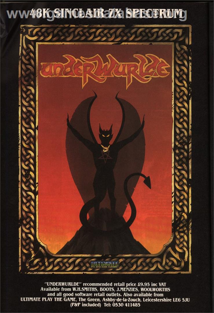 Underwurlde - Sinclair ZX Spectrum - Artwork - Advert