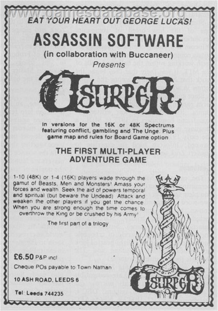 Usurper - Commodore 64 - Artwork - Advert