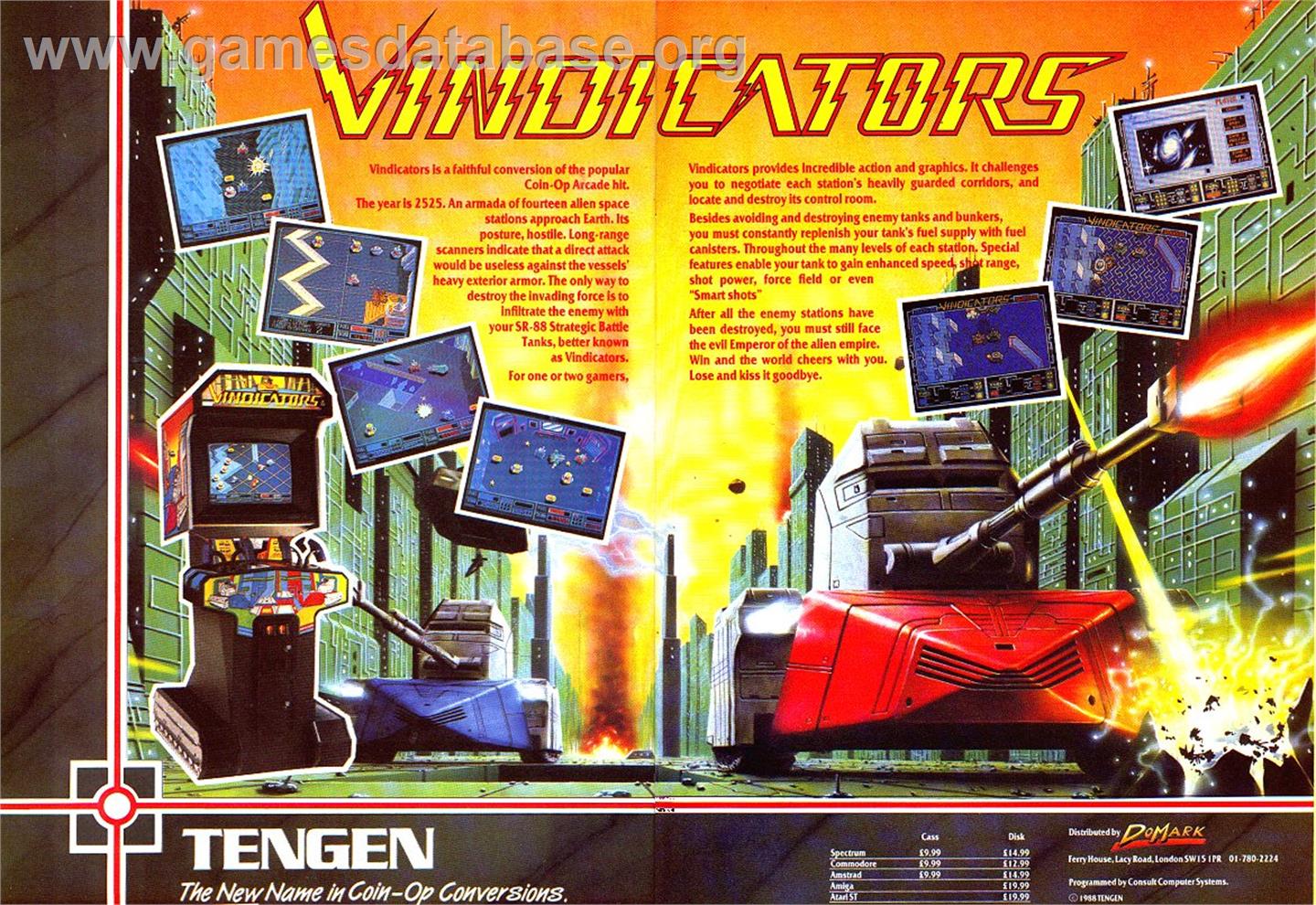 Vindicator, The - Sinclair ZX Spectrum - Artwork - Advert