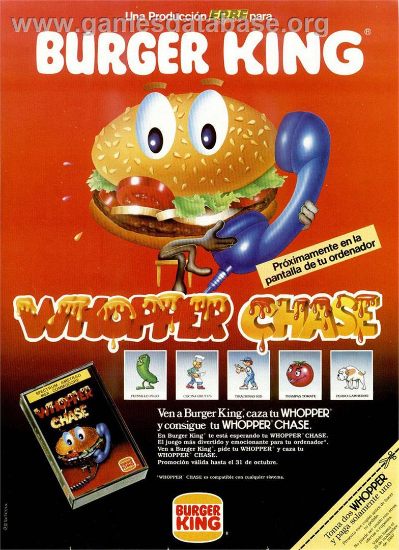 Whopper Chase - MSX - Artwork - Advert