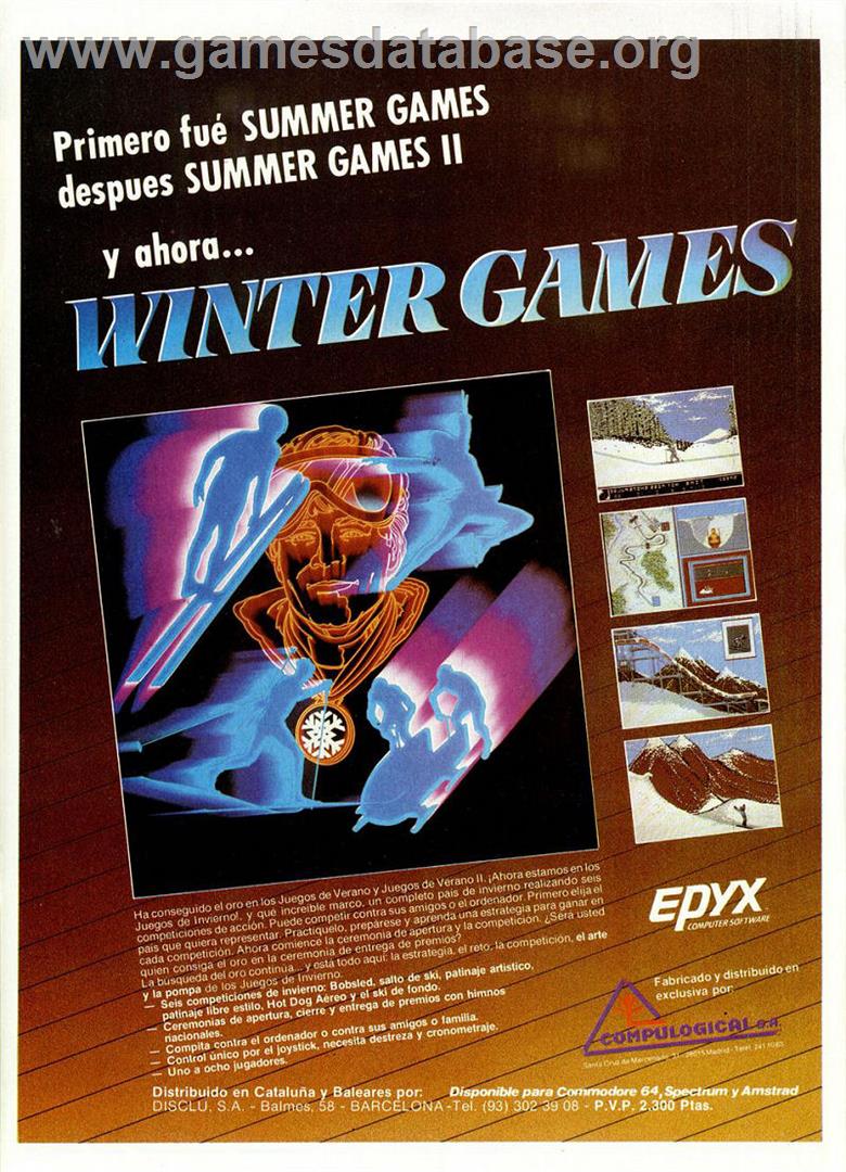 Winter Games - Sinclair ZX Spectrum - Artwork - Advert