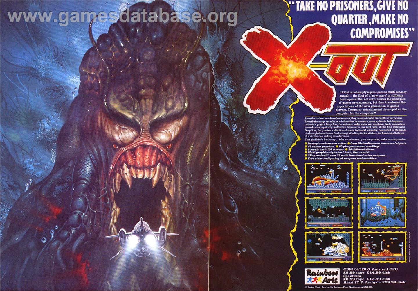 X-Out - Amstrad CPC - Artwork - Advert