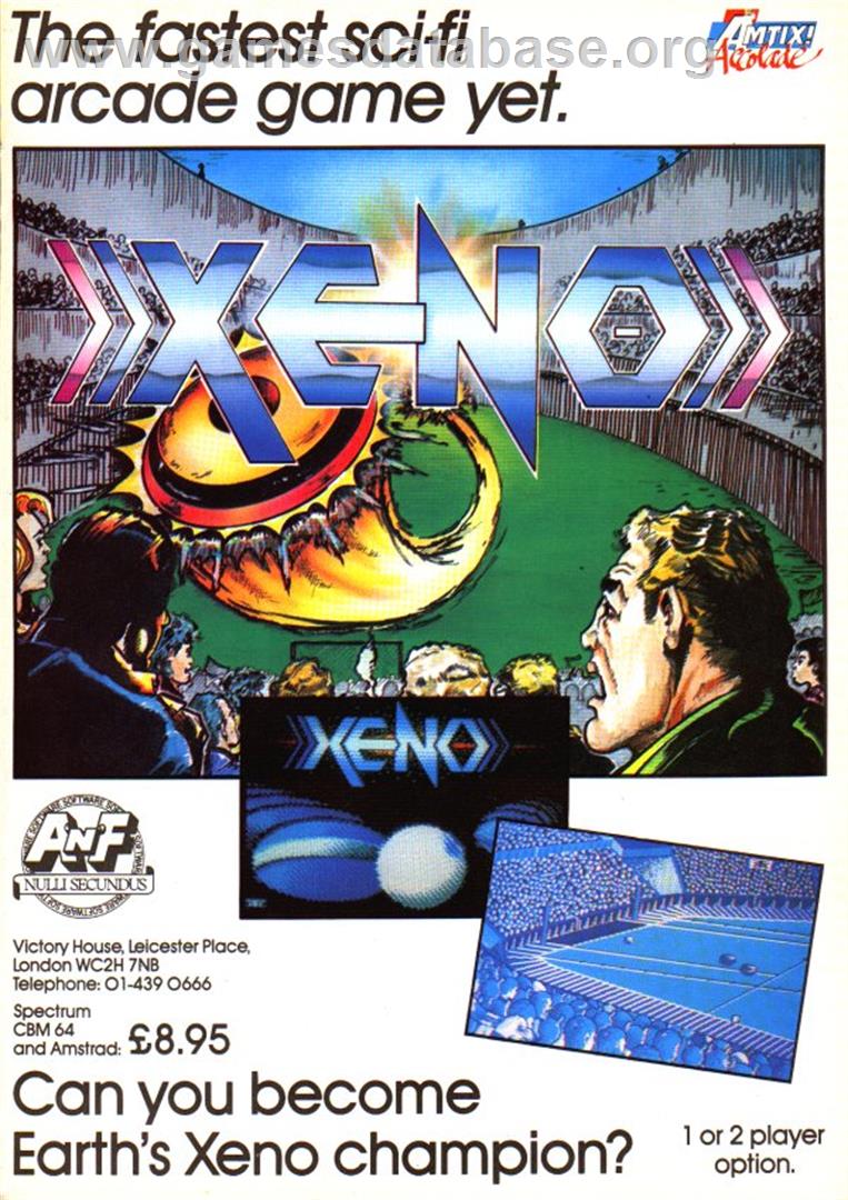 Xeno - Sinclair ZX Spectrum - Artwork - Advert