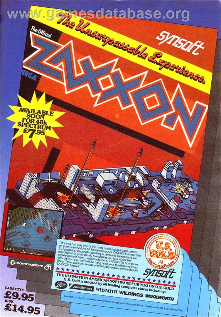 Zaxxon - Sinclair ZX Spectrum - Artwork - Advert