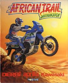 Box cover for African Trail Simulator on the Sinclair ZX Spectrum.