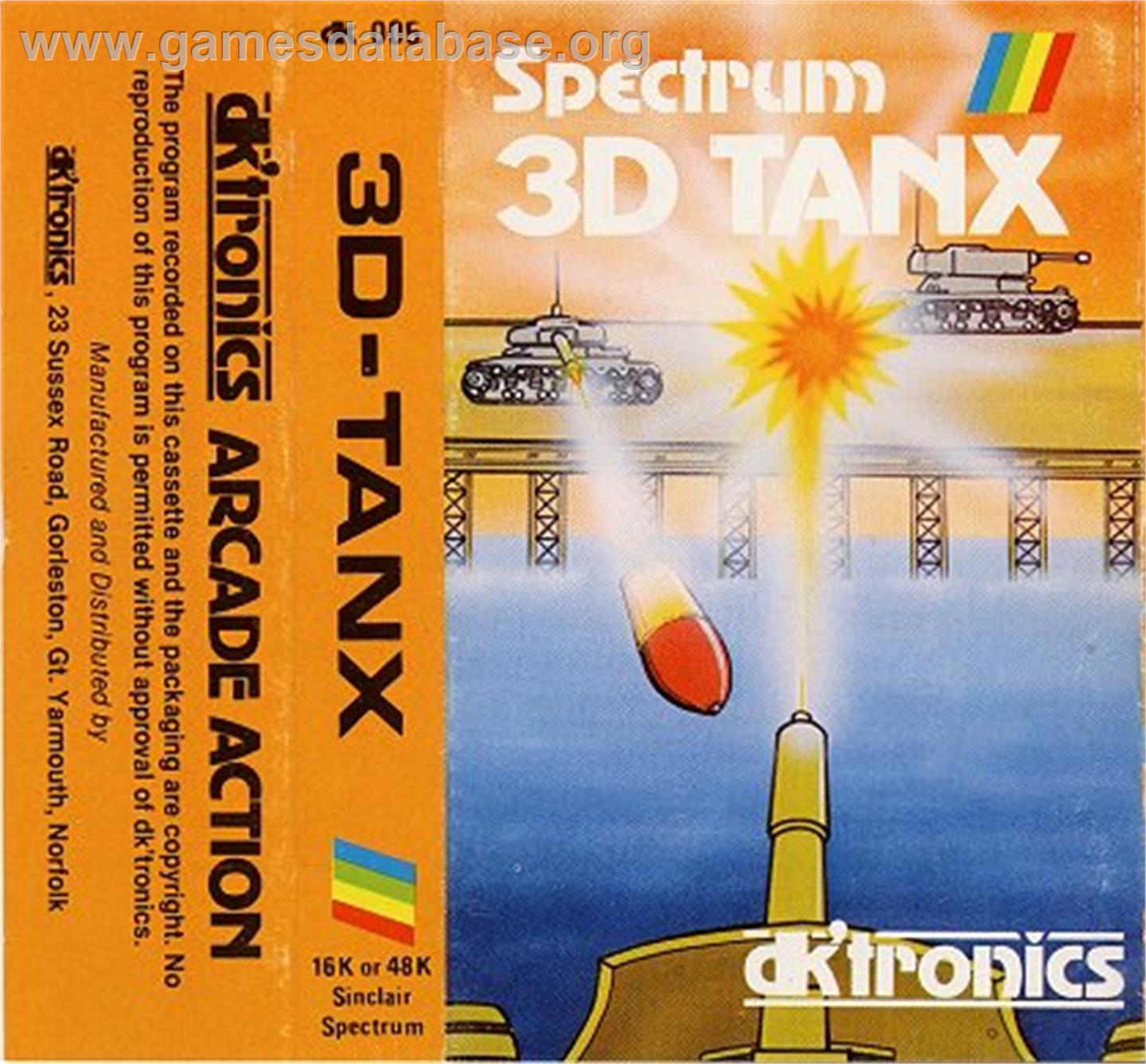 3D Tanx - Sinclair ZX Spectrum - Artwork - Box