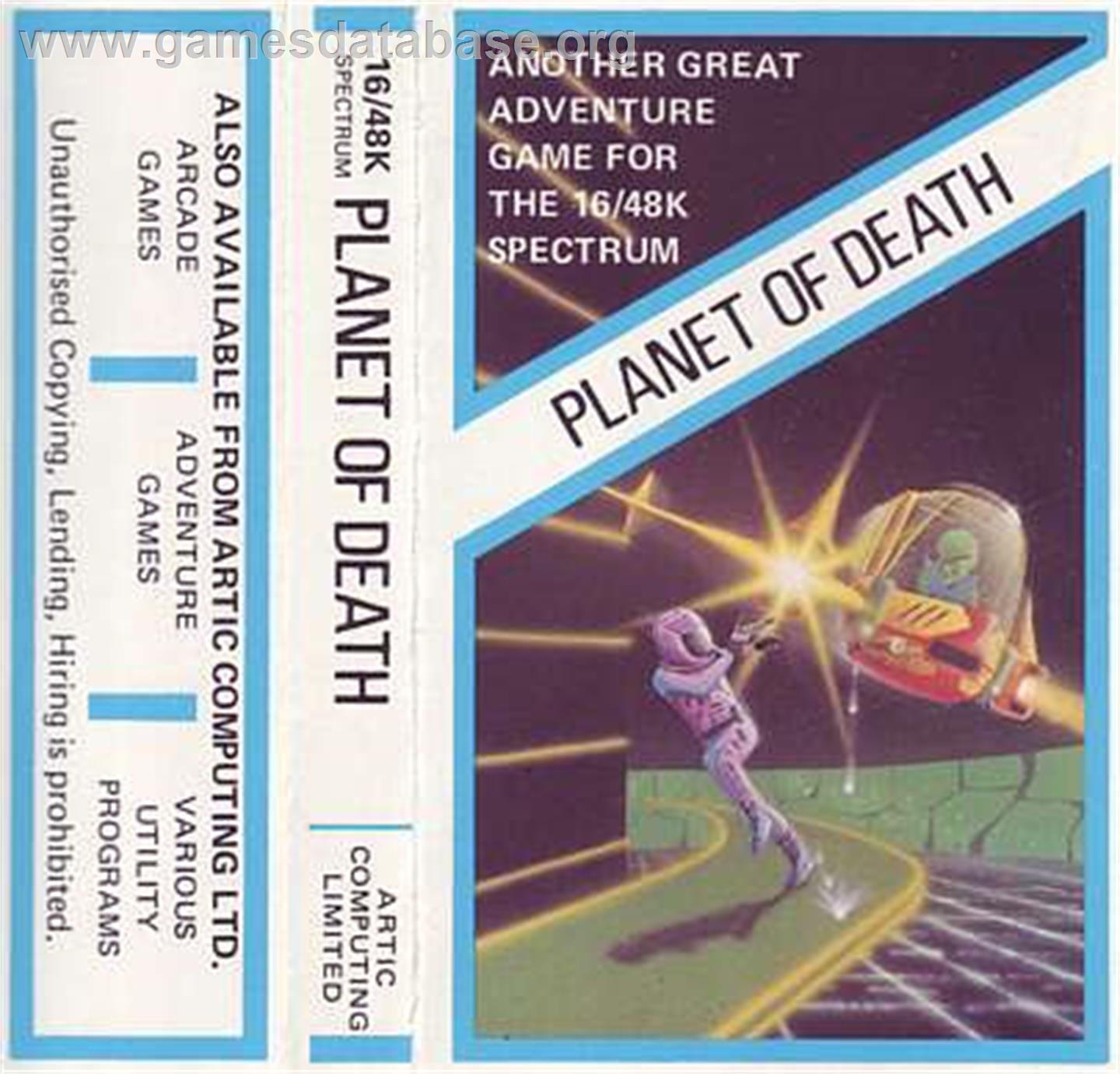 Adventure A: Planet of Death - Sinclair ZX Spectrum - Artwork - Box