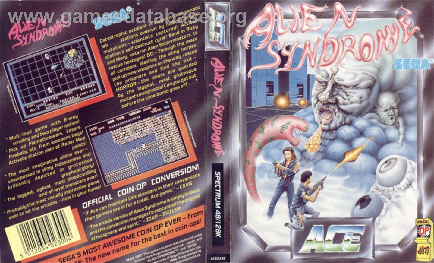 Alien Syndrome - Sinclair ZX Spectrum - Artwork - Box
