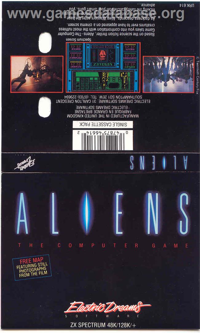 Aliens: The Computer Game - Sinclair ZX Spectrum - Artwork - Box
