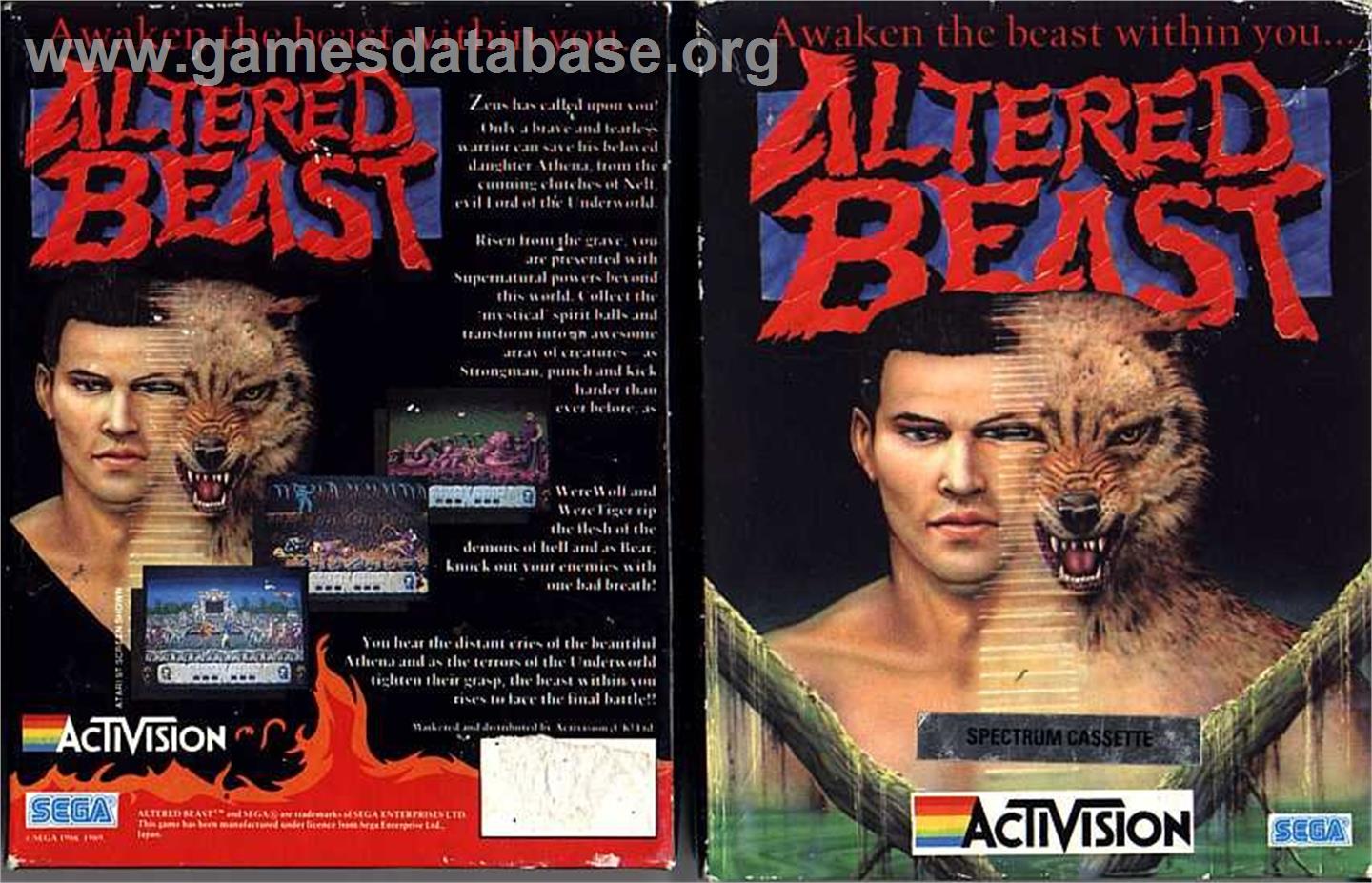 Altered Beast - Sinclair ZX Spectrum - Artwork - Box