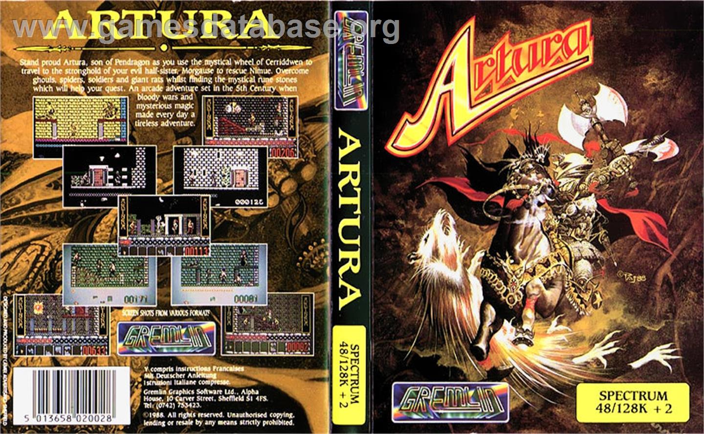 Artura - Sinclair ZX Spectrum - Artwork - Box