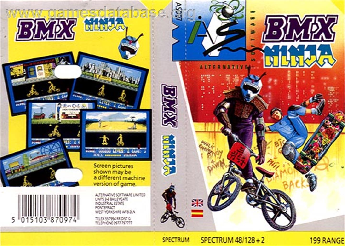 BMX Ninja - Sinclair ZX Spectrum - Artwork - Box