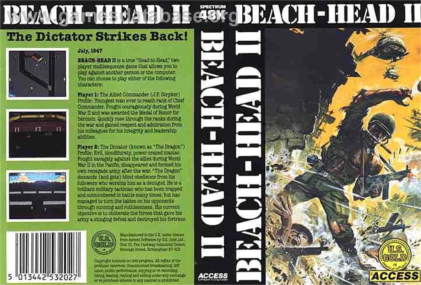 Beach Head II: The Dictator Strikes Back! - Sinclair ZX Spectrum - Artwork - Box