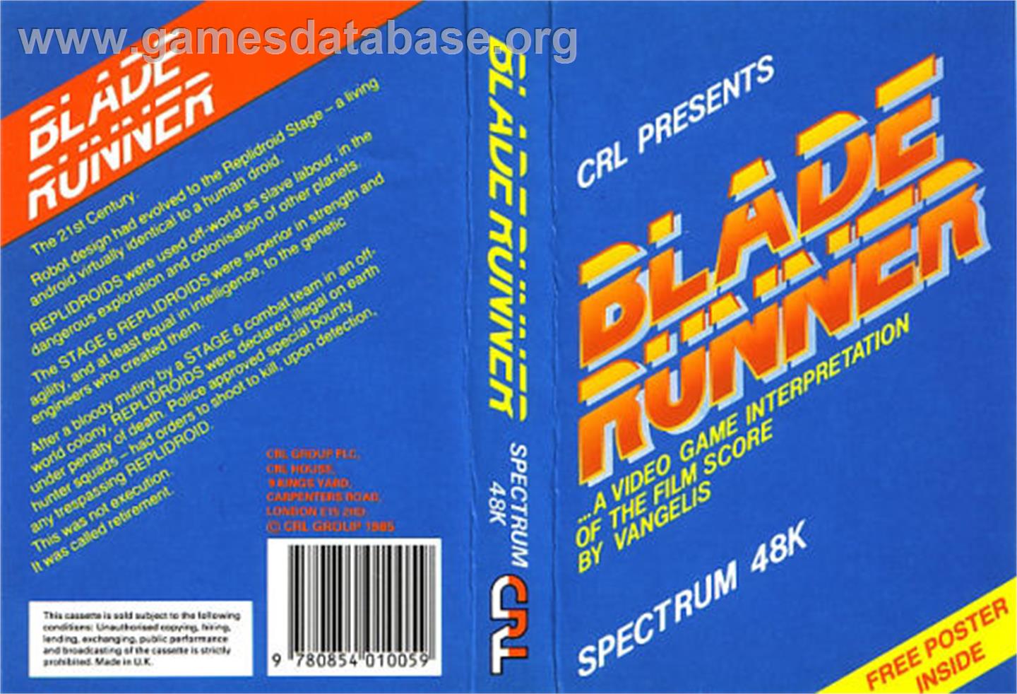 Blade Runner - Sinclair ZX Spectrum - Artwork - Box
