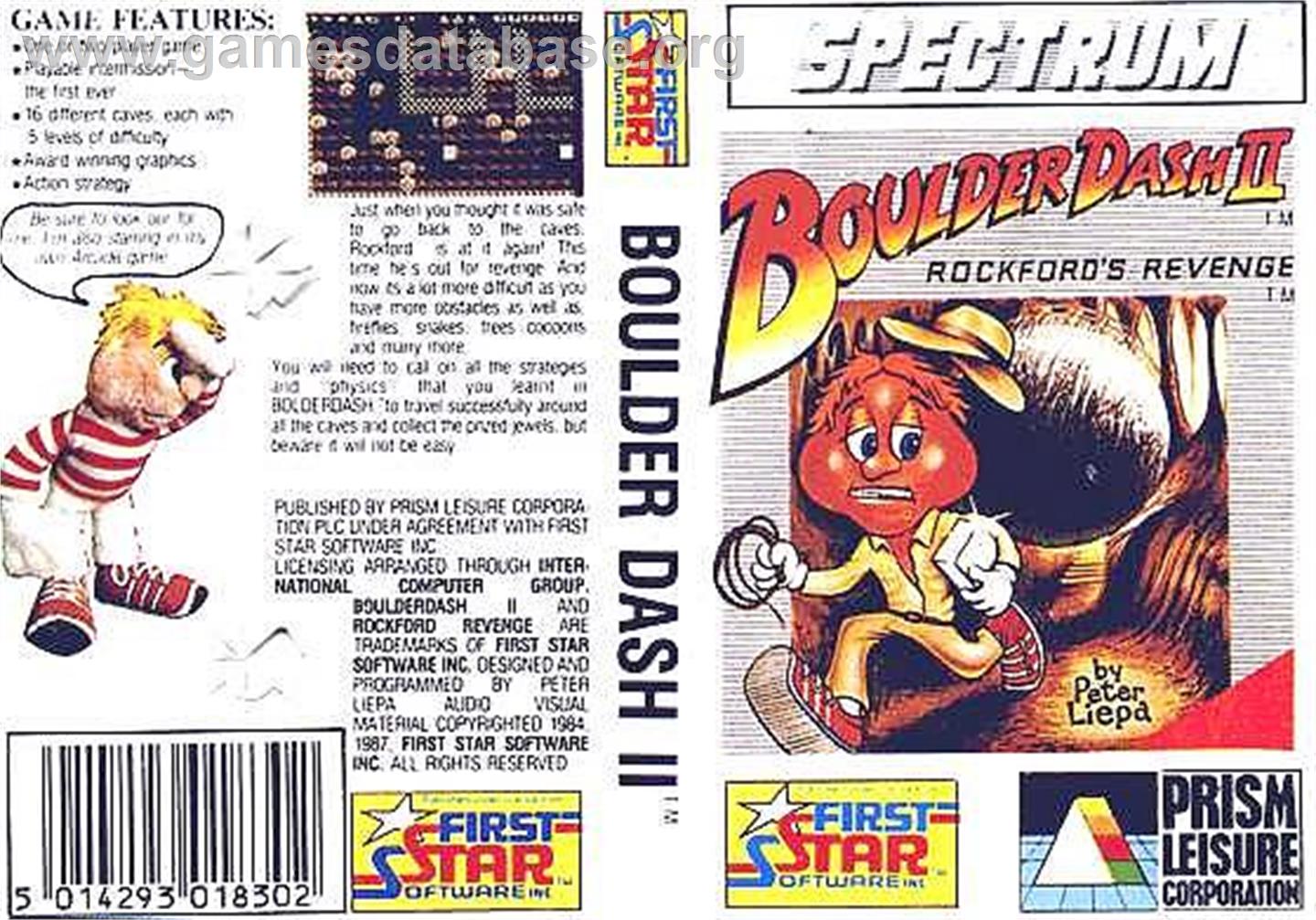 Boulderdash II: Rockford's Revenge - Sinclair ZX Spectrum - Artwork - Box