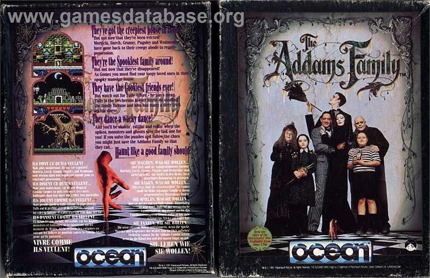 The Addams Family - Sinclair ZX Spectrum - Artwork - Box