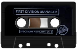 Cartridge artwork for 1st Division Manager on the Sinclair ZX Spectrum.