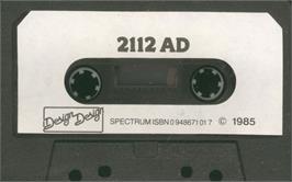 Cartridge artwork for 2112 AD on the Sinclair ZX Spectrum.