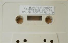 Cartridge artwork for 3D Monster Chase on the Sinclair ZX Spectrum.