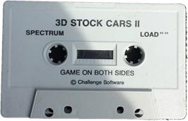 Cartridge artwork for 3D Stock Cars II on the Sinclair ZX Spectrum.