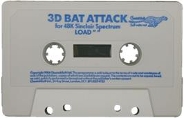 Cartridge artwork for 3d Bat Attack on the Sinclair ZX Spectrum.