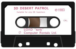 Cartridge artwork for 3d Desert Patrol on the Sinclair ZX Spectrum.