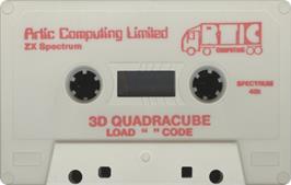 Cartridge artwork for 3d Quadracube on the Sinclair ZX Spectrum.