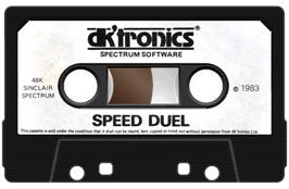 Cartridge artwork for 3d Speed Duel on the Sinclair ZX Spectrum.