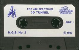 Cartridge artwork for 3d Tunnel on the Sinclair ZX Spectrum.