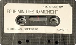 Cartridge artwork for 4 Minute Warning on the Sinclair ZX Spectrum.