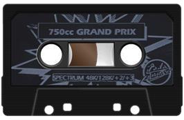 Cartridge artwork for 750cc Grand Prix on the Sinclair ZX Spectrum.