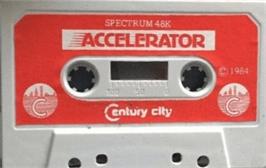 Cartridge artwork for Accelerator on the Sinclair ZX Spectrum.