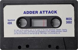 Cartridge artwork for Adder Attack on the Sinclair ZX Spectrum.
