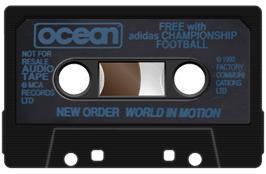 Cartridge artwork for Adidas Championship Football on the Sinclair ZX Spectrum.