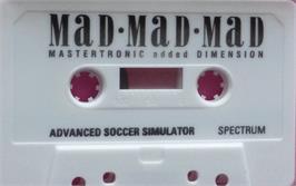 Cartridge artwork for Advanced Soccer Simulator on the Sinclair ZX Spectrum.