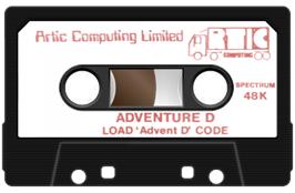 Cartridge artwork for Adventure D: Espionage Island on the Sinclair ZX Spectrum.