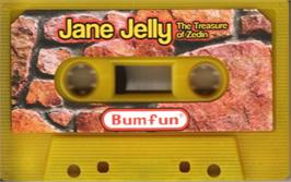 Cartridge artwork for Adventures Of Jane Jelly - The Treasure Of Zedin, The on the Sinclair ZX Spectrum.