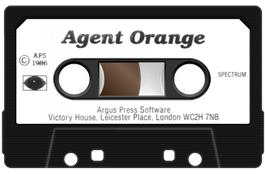 Cartridge artwork for Agent Orange on the Sinclair ZX Spectrum.