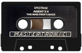 Cartridge artwork for Agent X 2 - The Mad Prof's Back! on the Sinclair ZX Spectrum.
