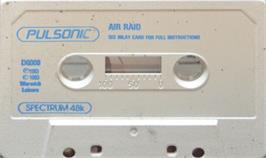 Cartridge artwork for Air-raid on the Sinclair ZX Spectrum.