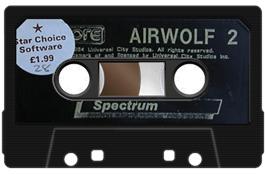 Cartridge artwork for Airwolf 2 on the Sinclair ZX Spectrum.