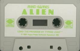 Cartridge artwork for Alien! on the Sinclair ZX Spectrum.