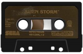 Cartridge artwork for Alien Storm on the Sinclair ZX Spectrum.