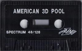 Cartridge artwork for American 3d Pool on the Sinclair ZX Spectrum.