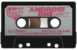 Cartridge artwork for Android One - The Reactor Run on the Sinclair ZX Spectrum.