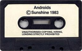 Cartridge artwork for Androids on the Sinclair ZX Spectrum.