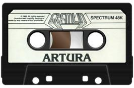 Cartridge artwork for Artura on the Sinclair ZX Spectrum.